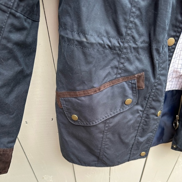 Barbour Navy Badminton Utility Jacket Size 12 - Picture 9 of 10